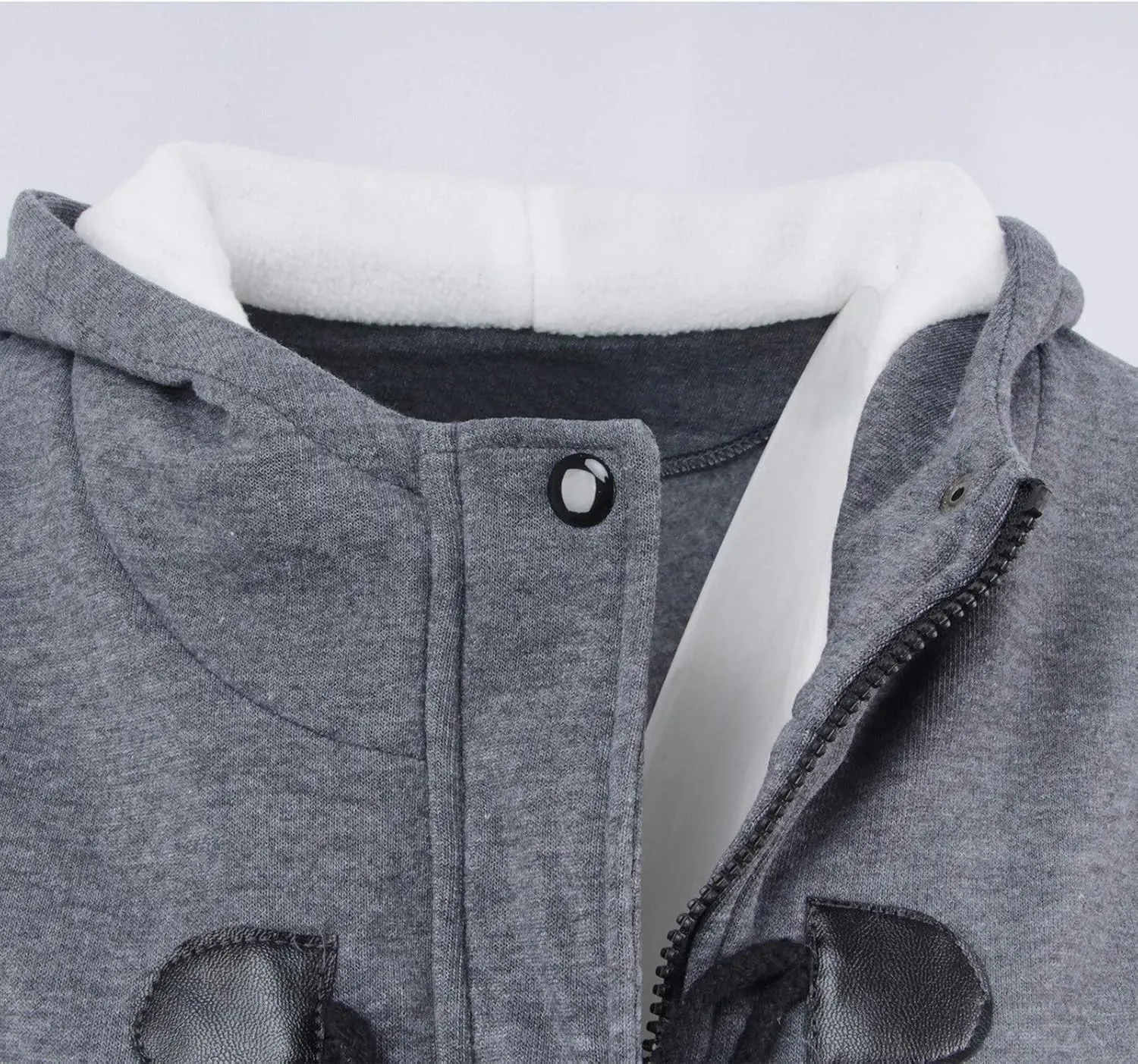 Womens Winter Sherpa Jacket Horn Button Fleece Coat Sherpa Fleece Jacket Women Plus Size Hooded Padded Jacket
