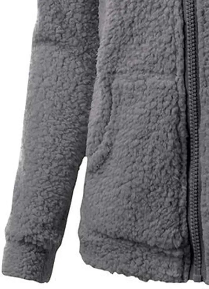 Womens Zip Up Hoodies Lightweight Fleece Lined Coats Winter Warm Coat Outwear Hooded Cotton Wool Coat with Pockets