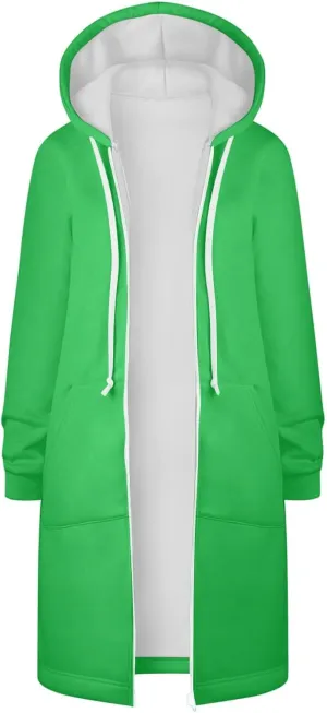 Women's Zip Up Hoodies Oversized Fleece Long Tunic Sweatshirts Casual Long Sleeve 2024 Fall Trendy Jacket Coat