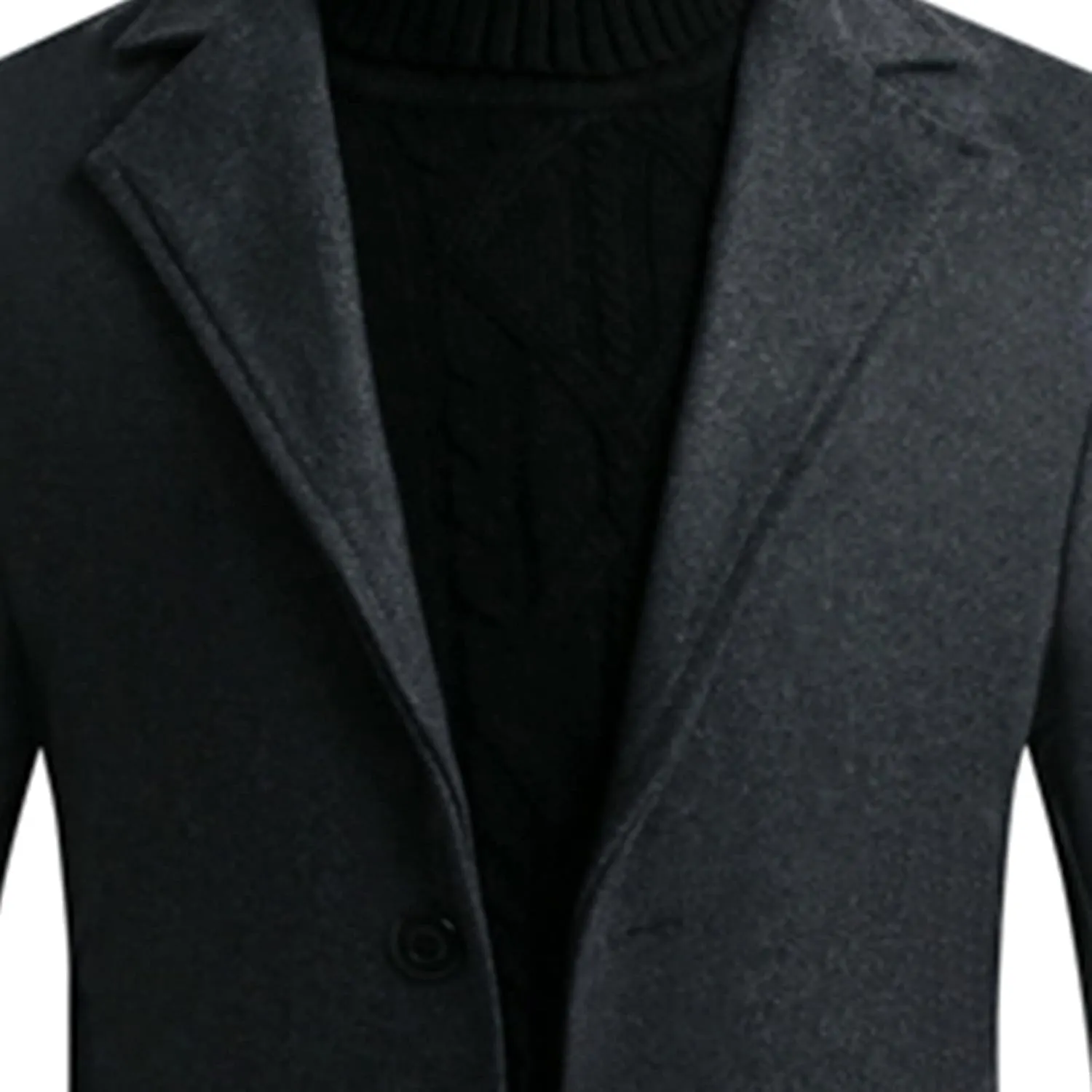 XUNRYAN Teen Boys Trench Coats Wool-Blend Peacoats Slim Fit Lapel Blazer Jackets Elegant Suits Winter Fall Fashion Coat