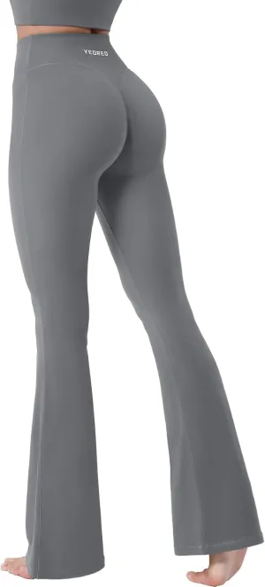 YEOREO Baverly Workout Flare Leggings for Women, 32" Hidden Scrunch Gym Yoga Pants High Waisted Casual Leggings