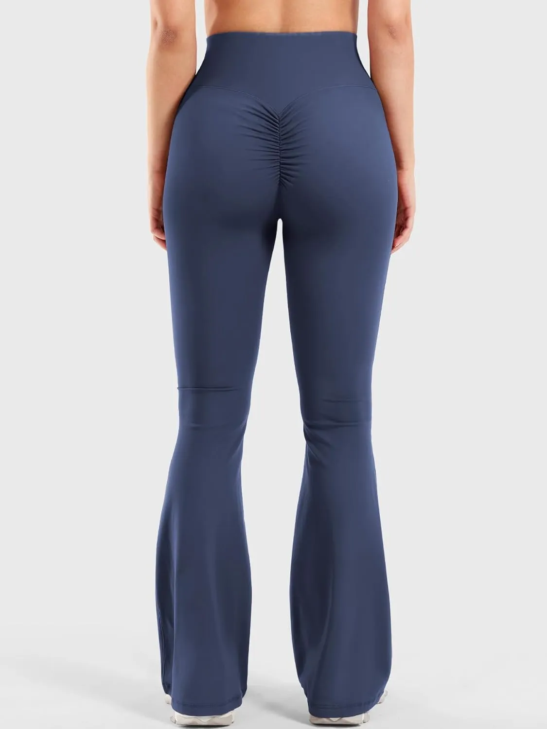 YEOREO Women Workout Scrunch Flare Leggings Drawstring No Front Seam Ericane Butt Lifting 31.5" Gym Yoga Leggings