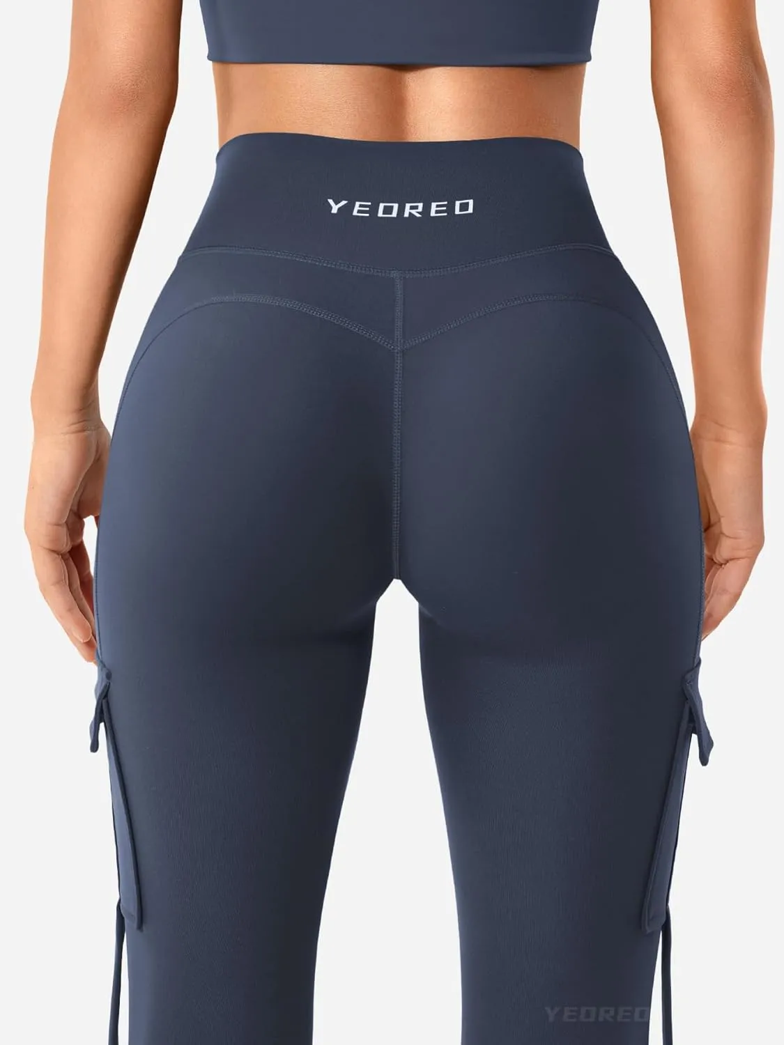 YEOREO Workout Flare Leggings with Pockets for Women Byenda Scrunch Butt Lifting Leggings Women No Front Seam Yoga Pants