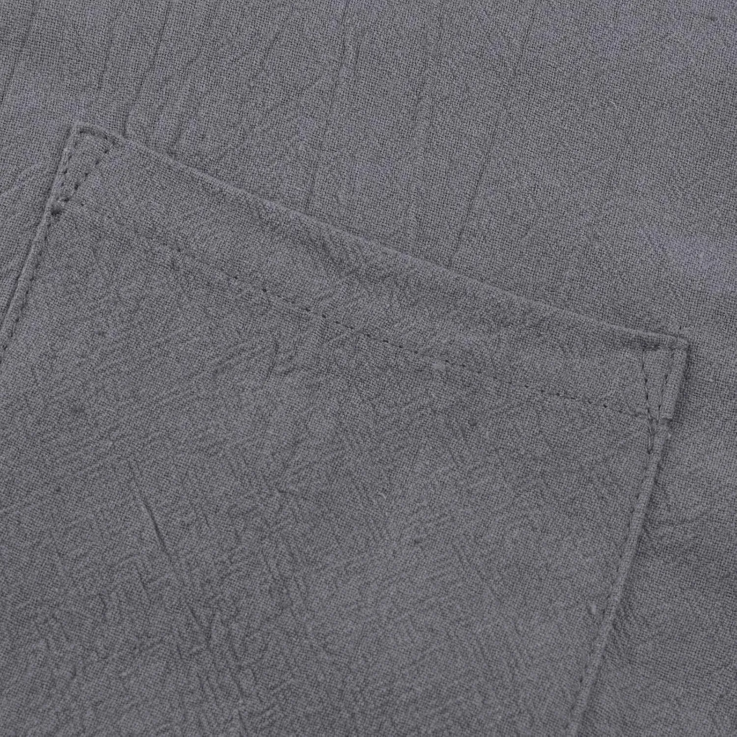 Ymosrh Men's Shirts Fashion Casual Long Sleeve Cotton Linen Solid Color T-Shirt Top Blouse Shirts, S-2XL