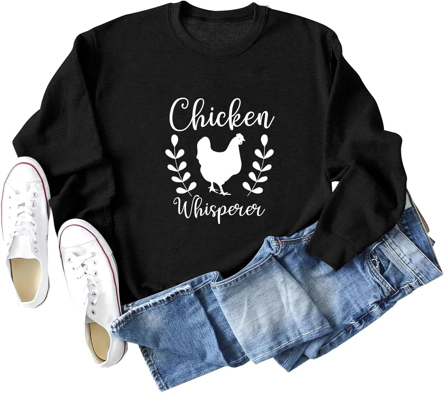 YourTops Chicken Whisperer Sweatshirt Funny Chicken Shirt Women Farm Shirt