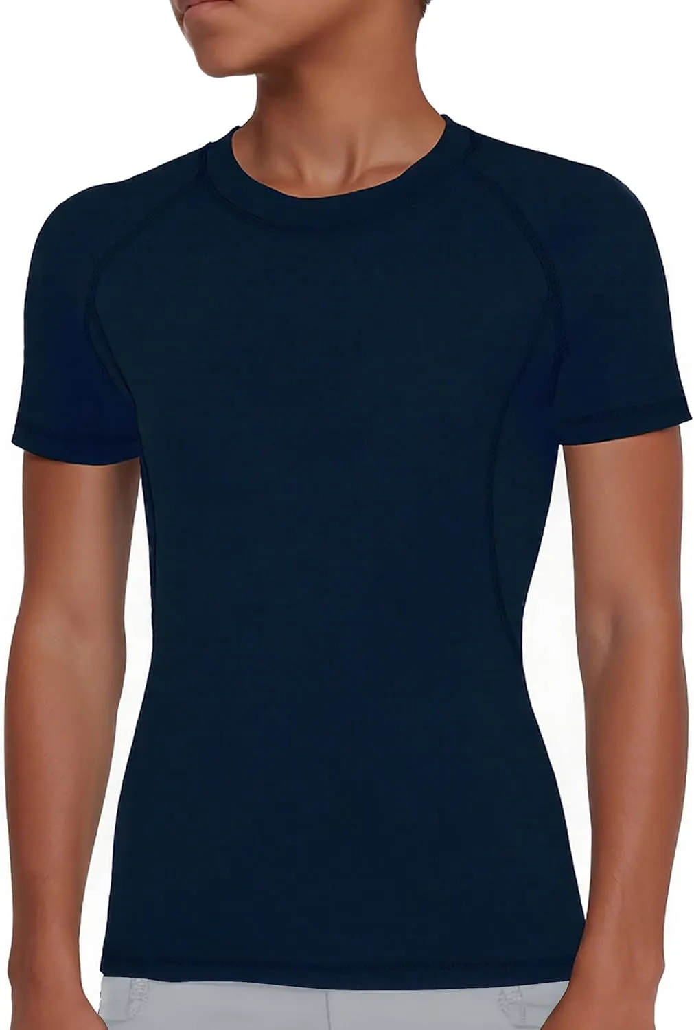 Youth Boys Compression Shirt Short Sleeve Kids Quick Dry Base Layer Undershirt Basketball Athletic T-Shirt