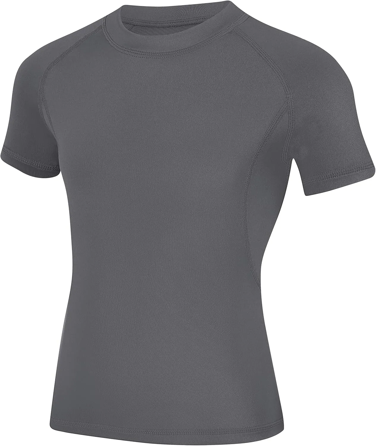 Youth Boys Compression Shirt Short Sleeve Kids Quick Dry Base Layer Undershirt Basketball Athletic T-Shirt