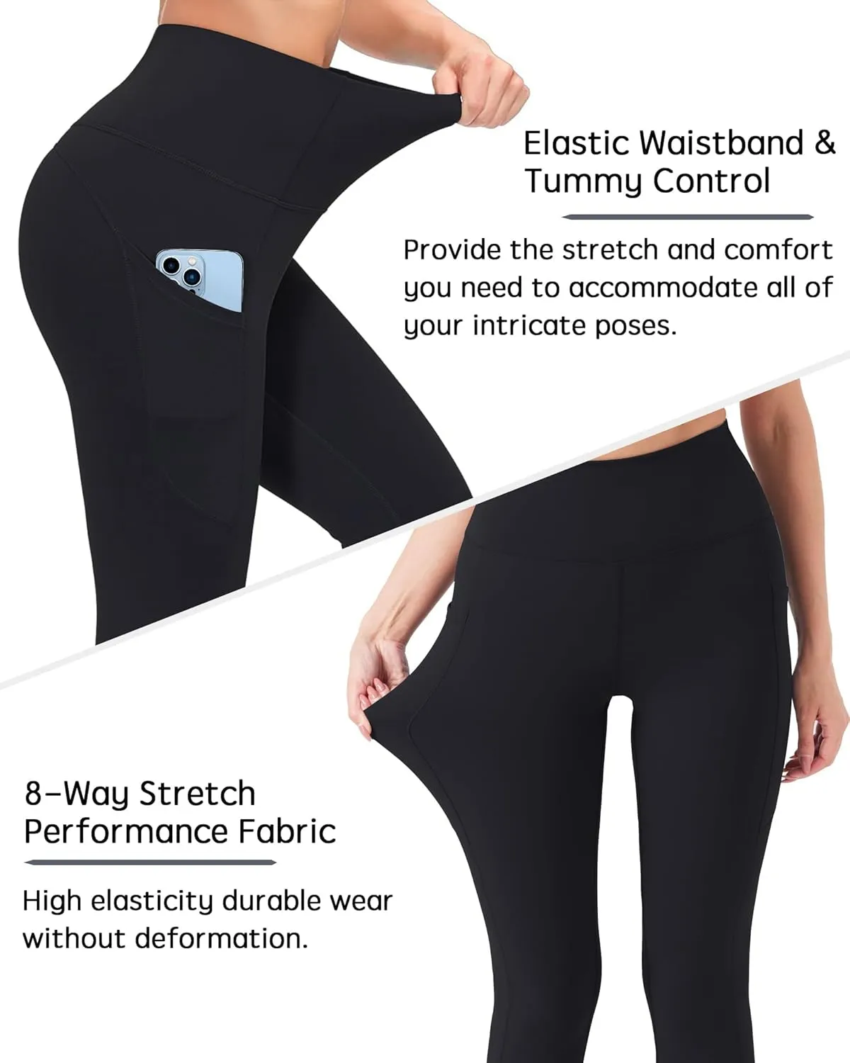 YOYOYOGA Yoga Pants Women Skin Friendly Leggings for Women Yoga Leggings Gym Workout Athletic Yoga Pants with Pockets