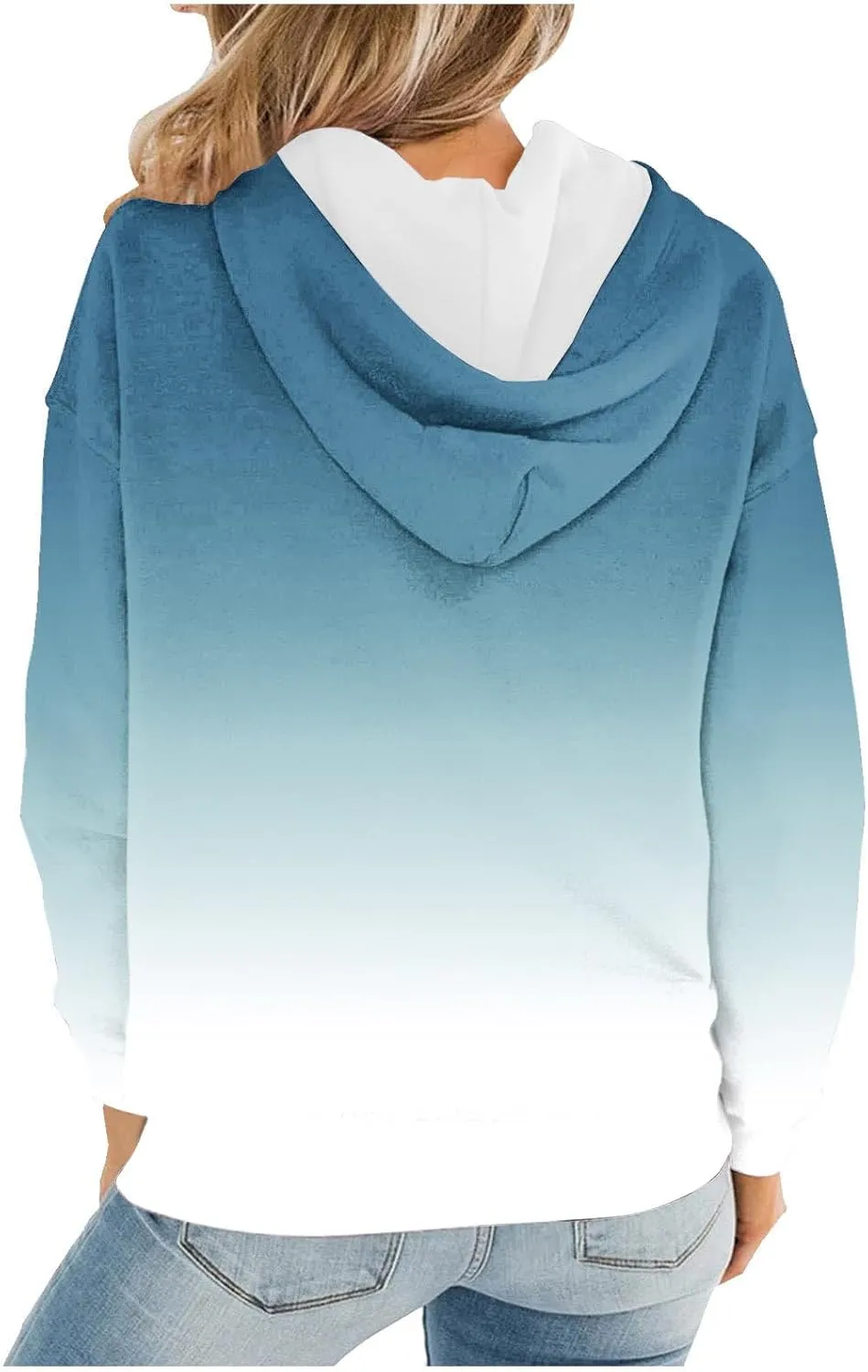 YRAETENM Hoodies for Women Fashion Crew Neck Long Sleeve Fleece Sweatshirts Oversized Lightweight Pullover Tops with Pocket