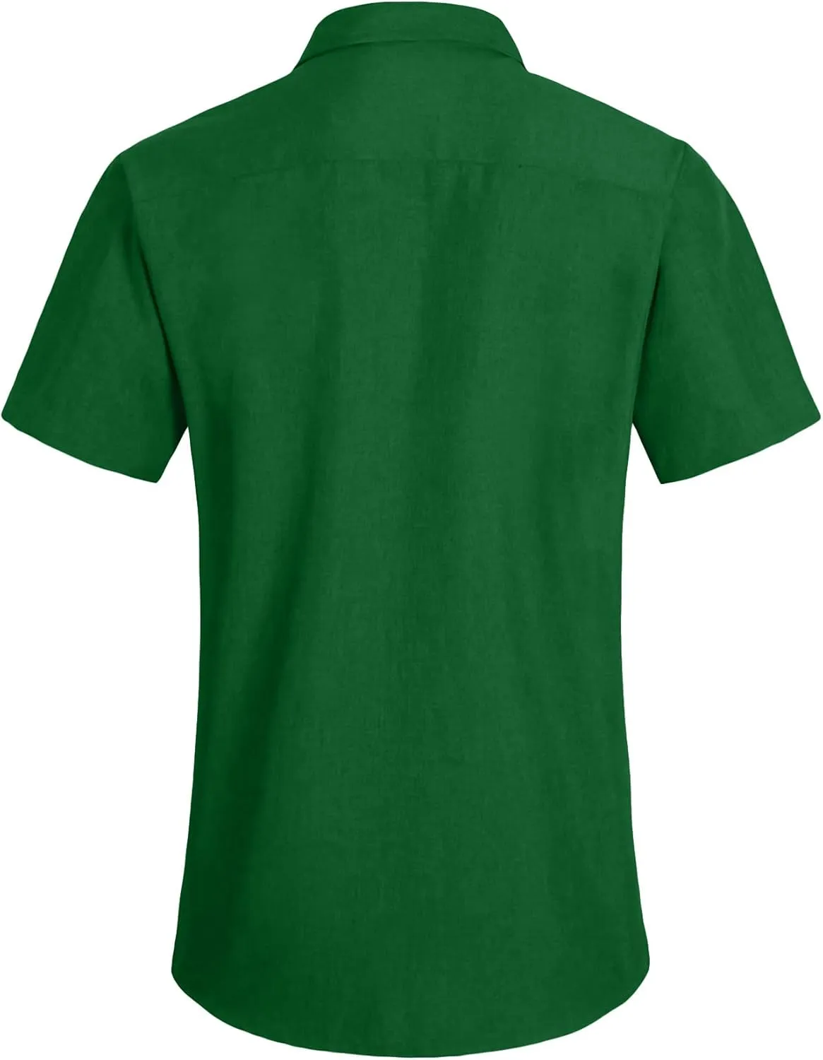 YTD Men's Casual Linen Button Down Shirt Short Sleeve Beach Shirt