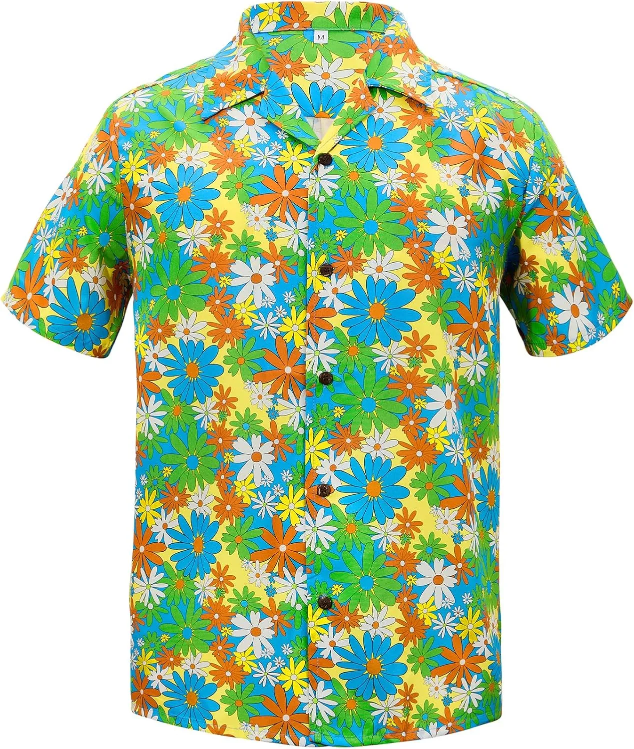Zando 80s 90s Shirt for Men Retro Button Down Short Sleeve Shirt, Funny Shirt for Hawaiian Beach Disco Theme Party Outfit Top