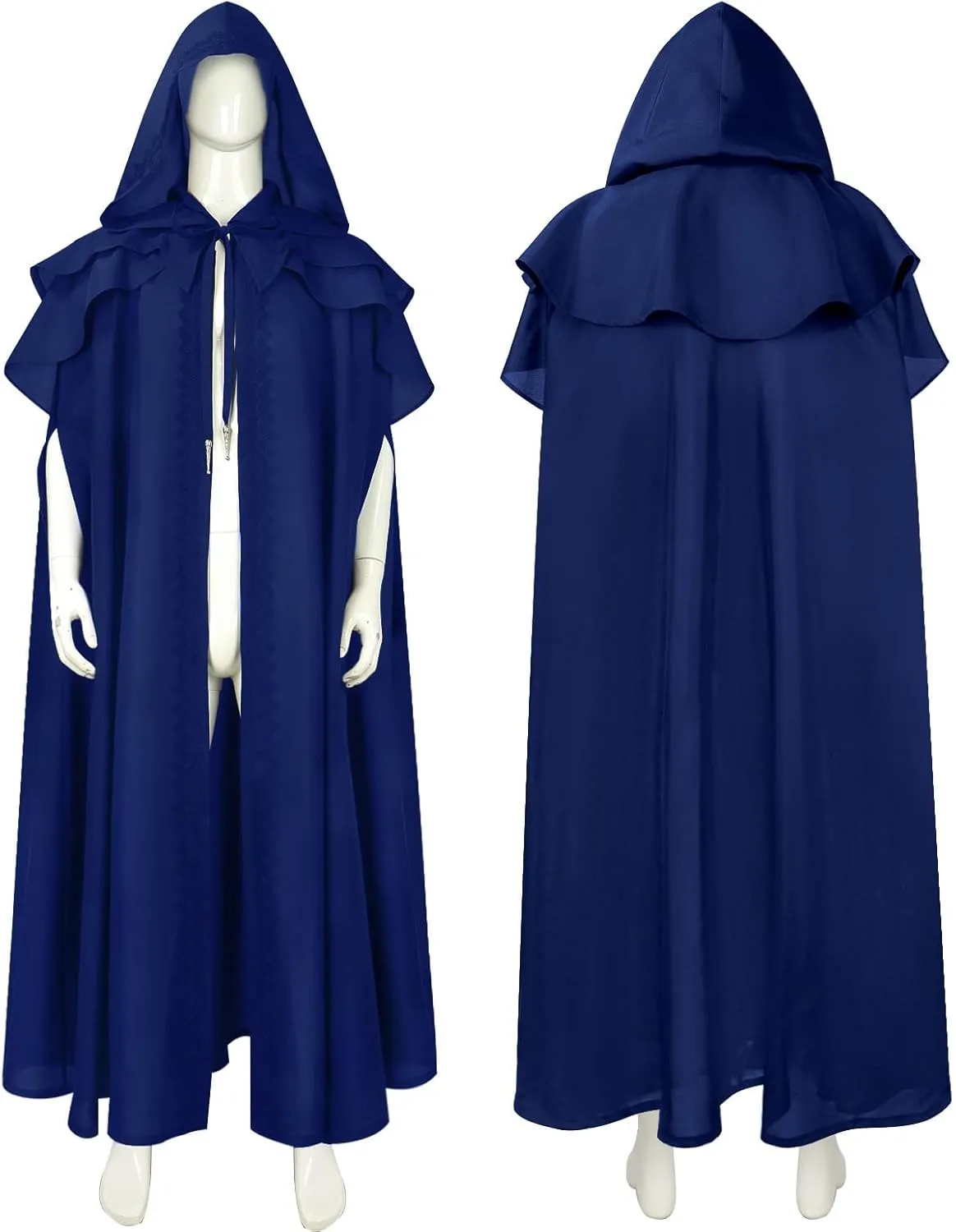 Zeiyignr Unisex Casual Poncho Cape Cloak Fashion Medieval Witch Cloak Full Length Halloween Christmas Fancy Cape Gothic Robe