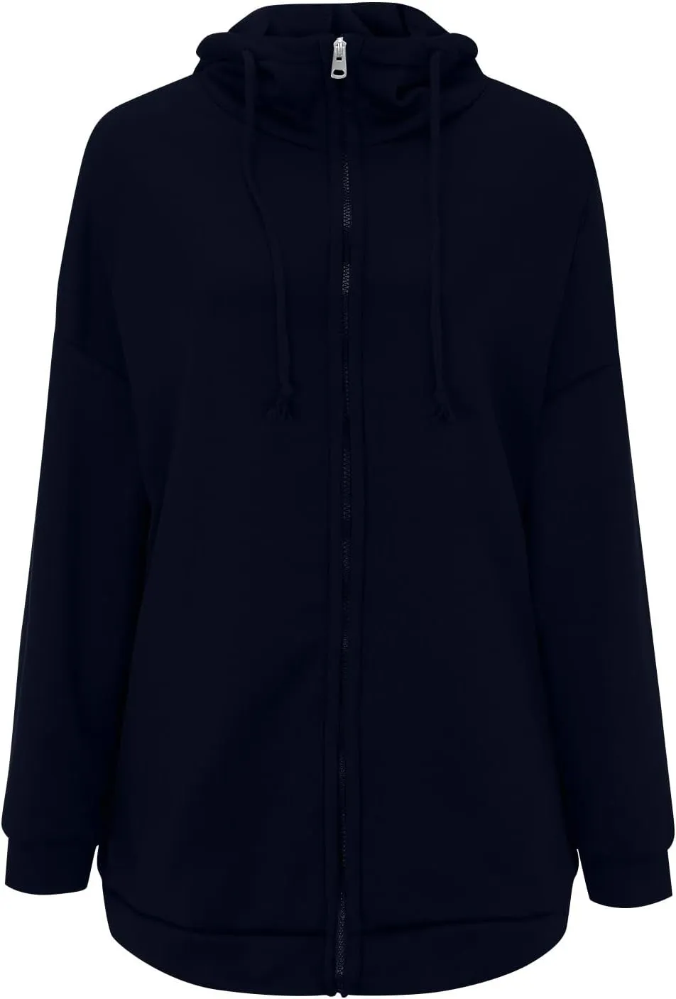 Zip Up Hoodie Women Fashion Tunic Hoodies Winter Fleece Pullover Hoodies 2024 Fall Long Jackets with Pockets