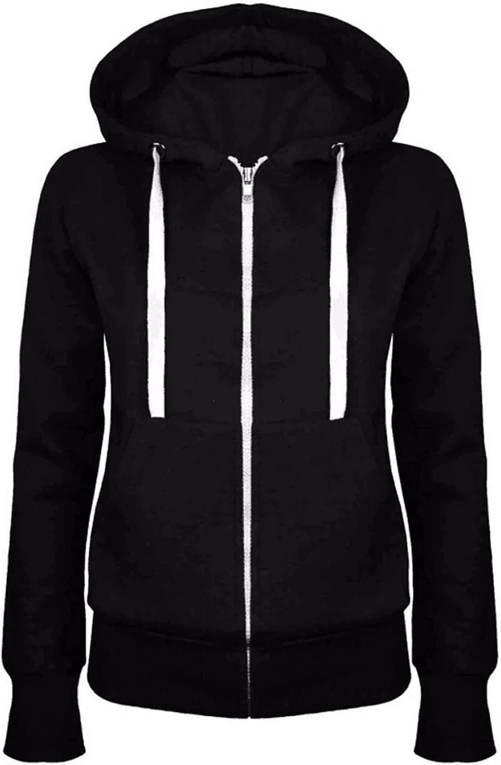 Zip Up Hoodies for Women 2024 Oversized Casual Fall Sweatshirts Fleece Long Sleeve Hooded Pullover with Pockets