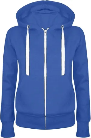 Zip Up Hoodies for Women Basic Lightweight Hoodie Long Sleeve Hooded Jacket Drawstring Sweatshirt Solid Color Hoodies